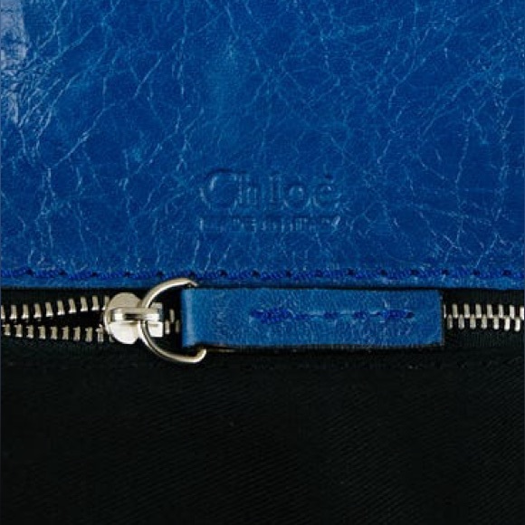 Chloe Blue Leather Plexo Paddington Medium Satchel Bag - Picture 6 of 9